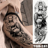 Large Full Arm Sleeve Tattoo Japanese Traditional Samurai Waterproof Temporary Tatoo Sticker Totem Men Women Phoenix Fake Tatto