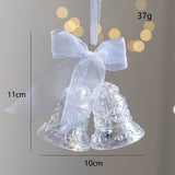 Christmas Decoration Acrylic Crystal Carriage Bells Elk Butterfly Christmas Tree Ornaments for Ice Xmas Party Decor Velas