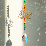 Crystal Sun and Moon Crystals Prism Rainbow Sun Catcher Garden Decoration Hanging Sundrop Window Patio Ornament