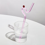 Glass Straws Reusable Straws Heat Resistant Glass Straw Drinking Milk Tea Long Stem Glass Staw Wholesale