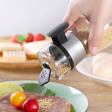 5g Push-type Salt Dispenser Pepper Shaker Spice Salt Sugar Bottle Jar Push Type Can Tin Seasoning Kitchen Condiment Cuisine