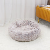 Cat Beds Super Soft Pet Dog Cat Bed Plush Full Size Washable Calm Bed Donut Bed Comfortable Sleeping Artifact Product Cat Beds