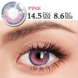 1 Pair Cosmetic Color Lens Korea Cosplay Big Eyes Contact Lens Diameter Large Pink Lens