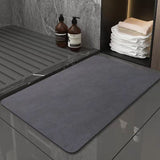 Non-slip Washroom Mat Super Absorbent Bath Mat Quickly Drying Carpet Bathtub Side Floor Rug Bathroom Accessories