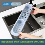 Adjustable Length Kitchen Sink Drain Basket Dish Drainer for Soap Towel Rack Supply Kitchen Accessories Shelf Storage Rack