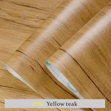 Wood Grain PVC Stickers For Wardrobe Cupboard Table Furniture Waterproof Self Adhesive Removable Wallpaper Home Decor Film