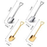 4/8PCS Shovel Spoons Stainless Steel TeaSpoons Creative Coffee Spoon For Ice cream Dessert Scoop Tableware Cutlery set