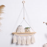 Wall Hanging Shelf Boho Home Decor Shelves On Wall Wood Decoration for Bedroom Living Room Nursery Christamas Gift
