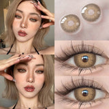 1Pair Myopia Lenses Color Contact Lenses for Eyes Lenses With Diopters Prescription Fashion Lenses Blue Eye Lenses