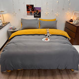1 pc housse de couette 220x240 Dark Gray Color Duvet Cover Double Size funda nordica cama 150 Queen/King Size Bed Cover