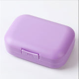 Simple Generous Soap Case Soap Dispenser Plate Case Solid Color Plastic Soaps Holder Home Shower Travel Rack Bathroom Supplies