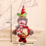 Cute Christmas Santa Snowman Deer Doll Decoration Gift Doll Christmas Tree Hanging Ornament New Year Xmas Home Decoration