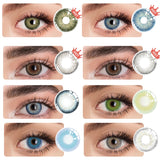 1 Pair Prescription Colored Contact Lenses For Eyes Pupils Beauty Health Colored Lenses With Diopters Yearly Eye Contacts