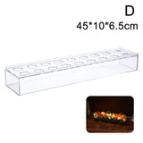 10/12/14/16/18 Holes Clear Acrylic Flower Vase Rectangular For Dining Table Wedding Decoration Rose Gift Box Desktop Home Decor