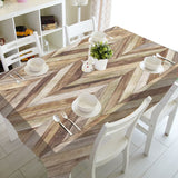 Wooden Texture Printing Rectangular Tablecloths for Table Wedding Decoration Waterproof Coffee Table Cover Anti-stain Manteles