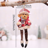 Cute Christmas Santa Snowman Deer Doll Decoration Gift Doll Christmas Tree Hanging Ornament New Year Xmas Home Decoration