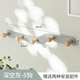 Japanese Style Door Rear Hook Clothes Coat Hat Towel Hanger Door Back Wall Mounted Hooks Kitchen Bathroom Organizer Holder Rack