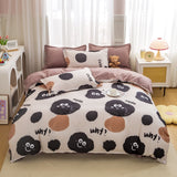Cotton Pastoral Flower Cartoon Style Fashion Bedding Bed Cover Bed Sheet Duvet Cover Pillowcase 4pcs Bedding Sets/Queen