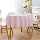 Large Round Tablecloth Waterproof And Oil-Proof Solid Color Cotton And Linen Tablecloth