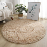 Plush Round Rug Mat Fluffy White Carpets for Living Room Soft Home Decor Bedroom Kid Room Decoration Salon Thick Pile Rug