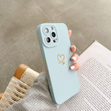 Soft Love Heart Phone Case For iPhone 11 12 13 14 Pro Max XS Max X XR 7 8 Plus SE Shockproof Bumper Silicone Back Cover