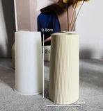 Striped Vase Clay Silicone Mold DIY Handmade Flowerpot Concrete Cement Molds Fragrance Aromatherapy Bottle Plaster Mould