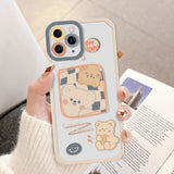 Case For iPhone 11 Case Chocolate Bear Phone Case For iPhone 14 Pro Max Case iPhone 13 11 12 Mini Xs Max XR X SE  Cute Cover