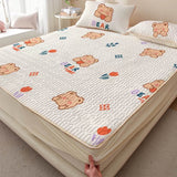 Summer Latex Ice Mat Bed Mattress Cool Cartoon Mattress Pad Air Conditioner Soft Cool Bedding Set Non-slip Pad 150