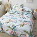 Cute Space Bear Printed Spring Summer Comforter Adults Children Soft Breathable Quilting Quilt Single Double Bed Blanket Quilts