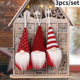 Cute Christmas Santa Snowman Deer Doll Decoration Gift Doll Christmas Tree Hanging Ornament New Year Xmas Home Decoration