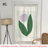 Nordic Door Curtains Short Kitchen Curtain Bedroom Doorway Partition One Piece Noren Office Decorative Drapes