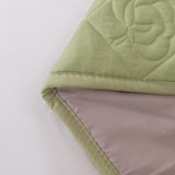 Class A Soybean Cotton Fiber Quilted Long Pillowcase,Skin-friendly,Hygroscopic Soft,Washed Cotton Linen Fabric,Solid Color