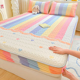 High Quality Thicken Latex Fitted Bed Sheet Set for Summer Cool Own Bed Mat Kit Soft Breathable Cooling Mattress Protector Cover