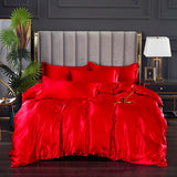 Light Luxury Satin Duvet Cover Rayon Quilt Cover Single Double 228*228  No Pillowcase  Bedding Set