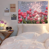 Ins Landscape Tapestry Wall Hanging Cloth 3D Printing Wall Tapestry Bedroom Dorm Background Decorative Tapestry