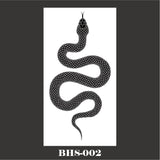 Black Snake Temporary Tattoo Stickers for Women Men Body Waist Waterproof Fake Tattoo Dark Wine Big Size Snake Tattoo New