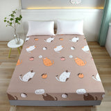 Cartoon Bed Sheet Polyester Mattress Bed Cover (No Pillowcase) Soft Comfortable Sheet Bedding Room Decor Bed Pad Home Protection