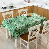 New Nordic Style Tropical Green Leaves Monstera Flamingo Table Cover Waterproof Table Cover Home Kitchen Tablecloth