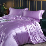 blending Mulberry Silk Bedding Set Silky High-end Queen Size Duvet Cover Set with Fitted Sheet Luxury Bedding Sets King Bed Sets