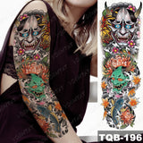 Large Full Arm Sleeve Tattoo Japanese Traditional Samurai Waterproof Temporary Tatoo Sticker Totem Men Women Phoenix Fake Tatto