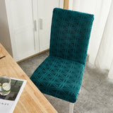 4 pcs/6 pcs Jacquard Chair Cover Polyester Fiber High Elastic Stool Cover Hotel Restaurant Chair Antifouling Cover
