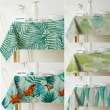 Tropical Plants Printed Waterproof Tablecloth Home Decor Table Cover Plant Pattern Nappe De Table  Rectangular Mantel
