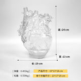 Heart Shape Flower Vase Resin Vase Dried Flower Container Vases Pots Body Sculpture Desktop Flower Pot Home Decoration Ornaments