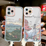 Clear Landscape Phone Case For iPhone 13 Pro Max Case For iPhone 11 12 14 Pro Max XR XS Max 7 8 Plus SE 12 13 Mini Scenery Cover