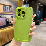 Simple Solid Wave Pattern Soft Shell Phone Case For iphone 14 13 12 11 Pro Max X XR XSMAX 7 8 Plus TPU Case Cover new products