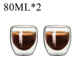 2-18PCS Double Wall High Borosilicate Glass Mug Heat Resistant Tea Milk Juice Coffee Water Cup Bar Drinkware Gift Creativity Set