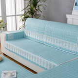 Quilted thicken sofa seat cover sofa cushion towel lace embroidery couch sofa slipcover living room furniture protector