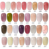 7.3ml Jelly Gel Nail Polish Transparent Nude Manicure Top Coat SemiPermanent Polish Soak Off UV LED Gel Art Nail Varnish