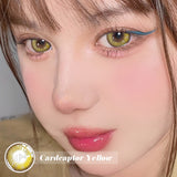 2PCS/Pair Yellow Lenses For Eyes Cosplay Anime Accessories Pupils Beauty Contact Lenses Makeup Natural Eye Color Lens