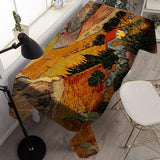 Van Gogh Oil Painting Waterproof Coffee Table Table Cover Rectangular Tablecloths Party Wedding Decoration Table Cloth